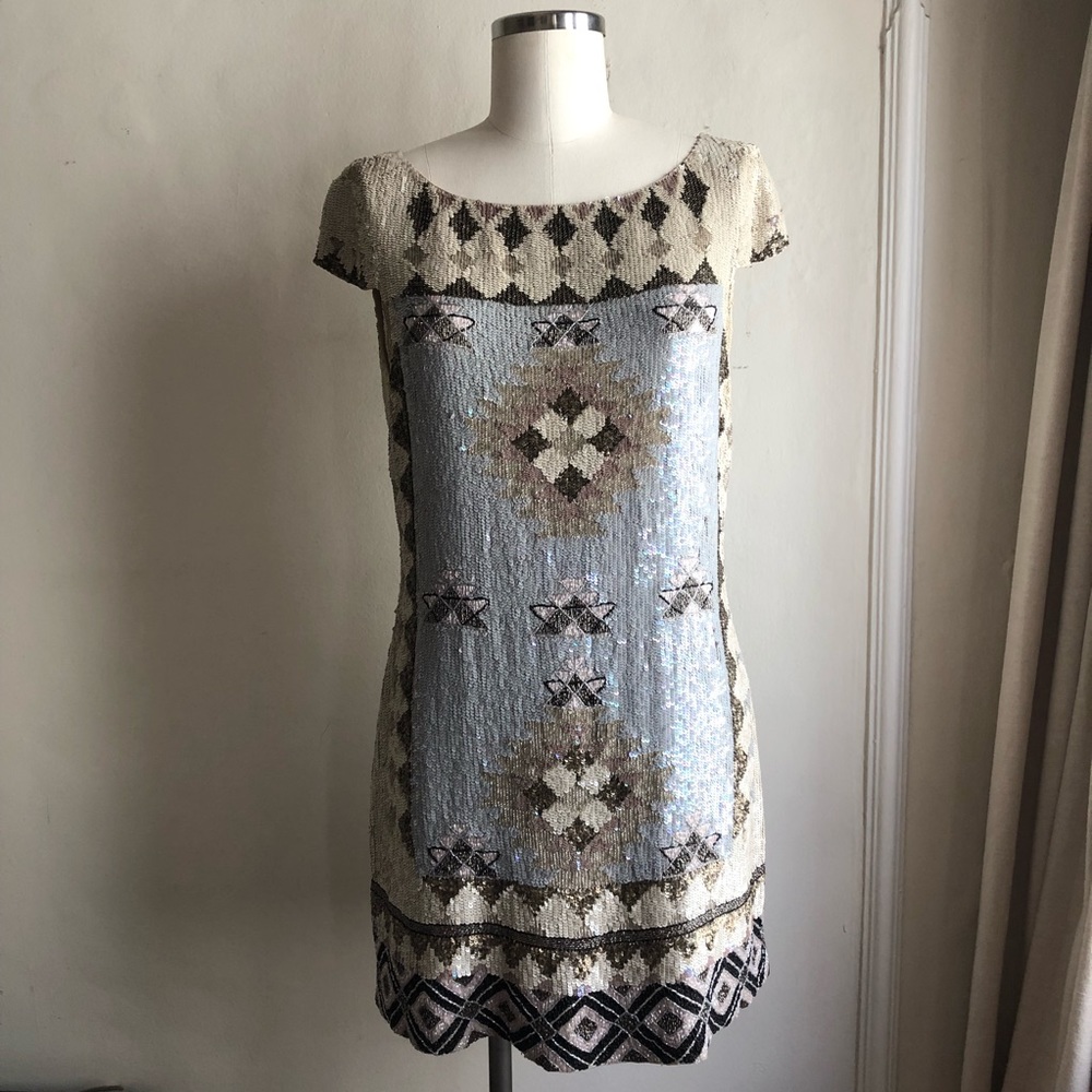 AllSaints Sequin Dress - Size 6 (UK 10) fits small